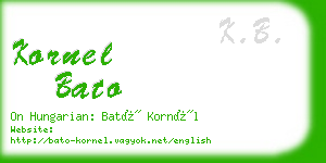 kornel bato business card